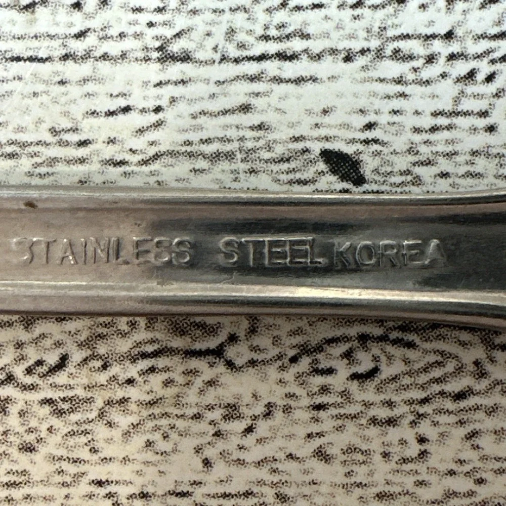 Sanitoy Stainless Steel‎ Baby Fork and Spoon Korea Vintage